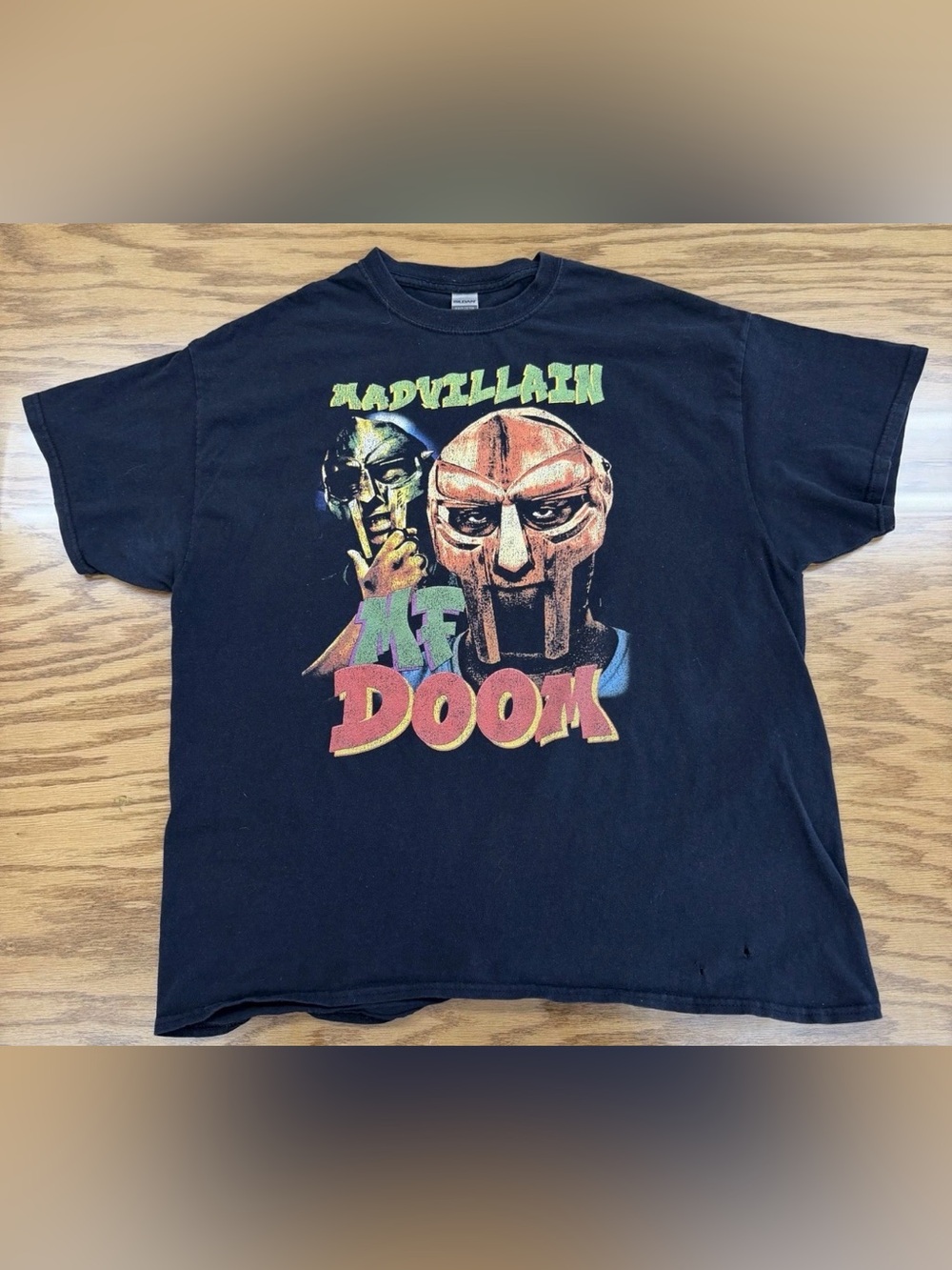 Vintage MF Doom Graphic Shirt Madvillain Metal Face Fader Y2K XL - 23 X 27.5